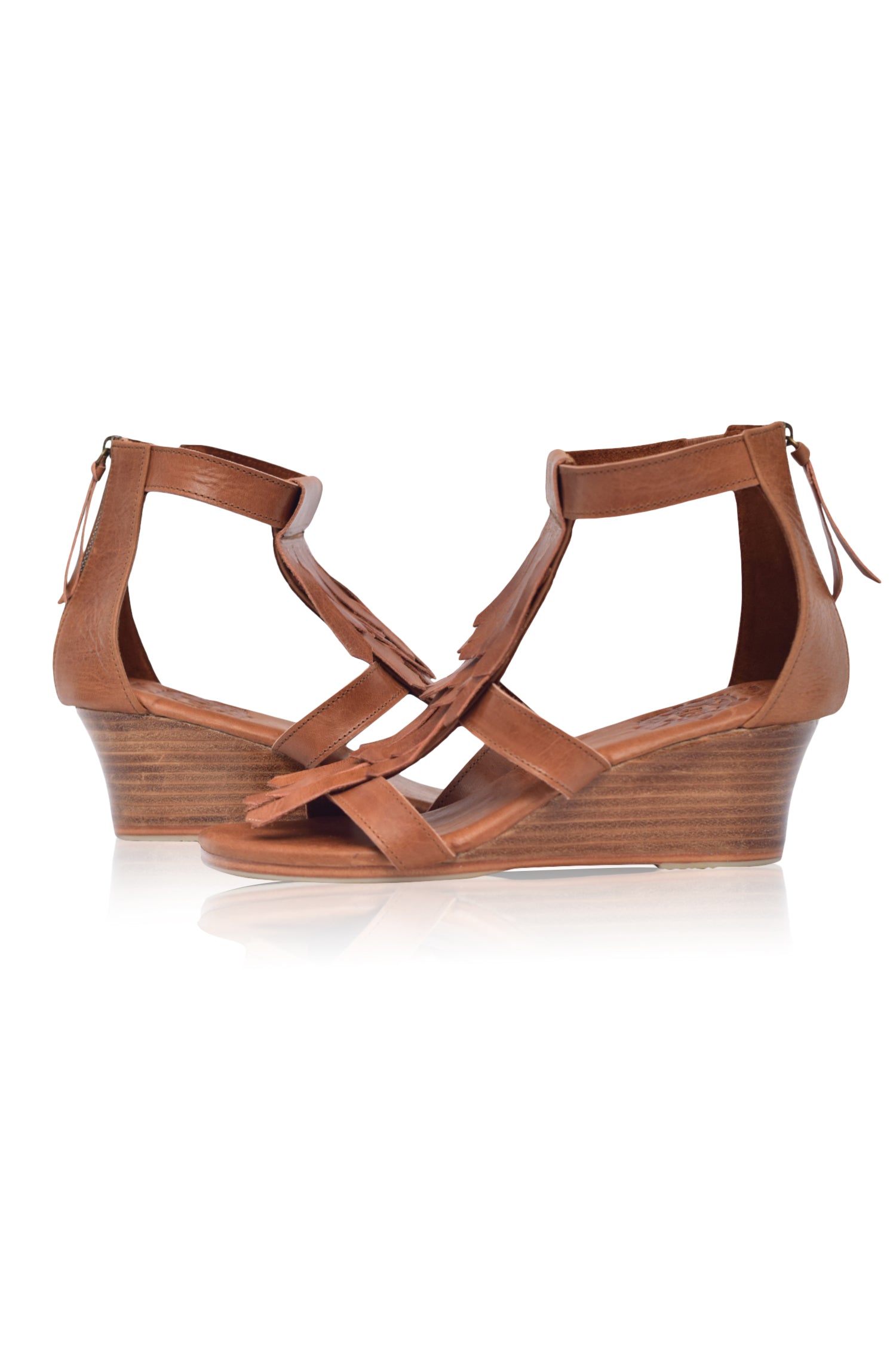Fly Away Fringe Wedge Sandals