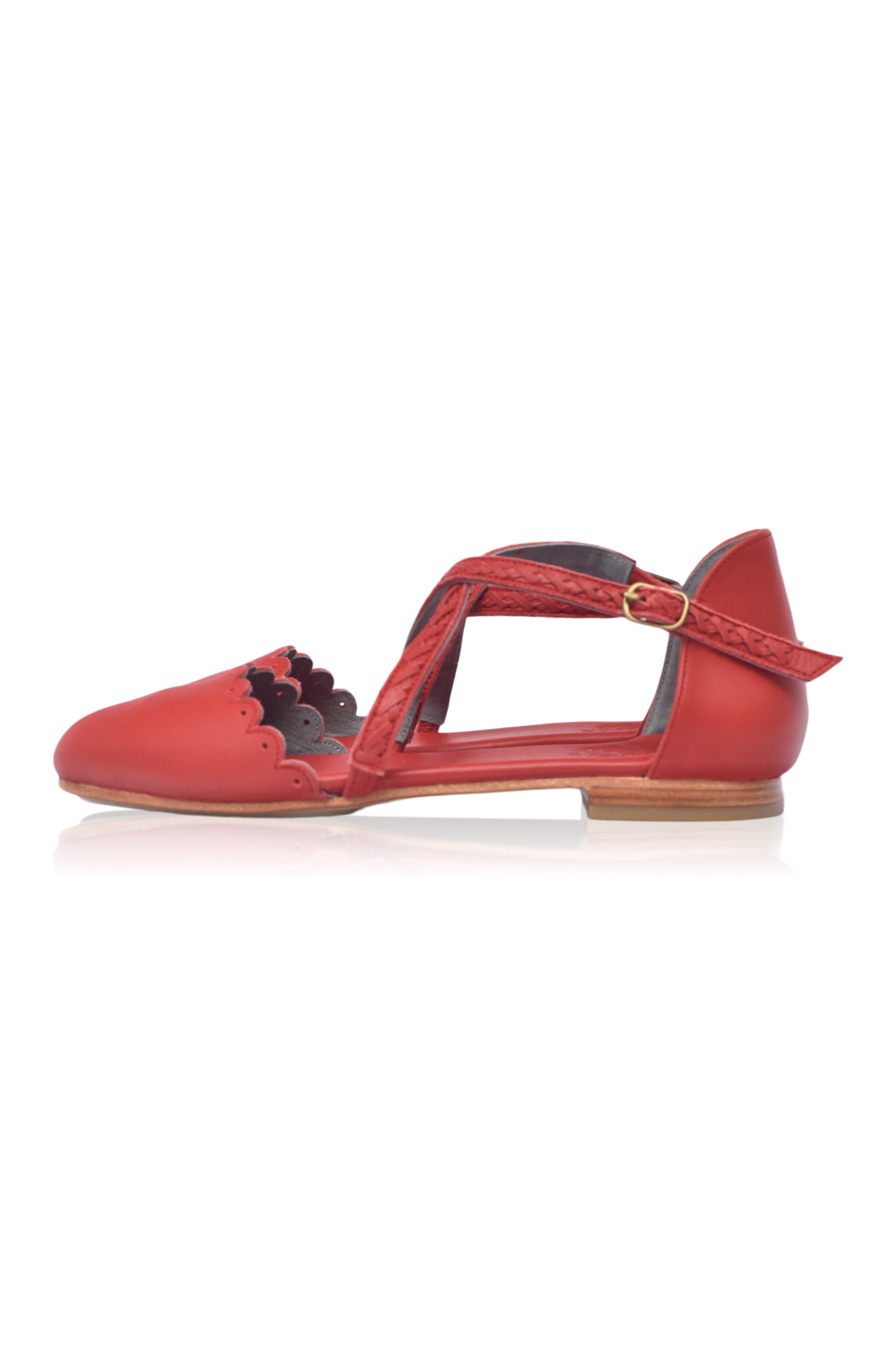 Montana Criss-Cross Leather Flats