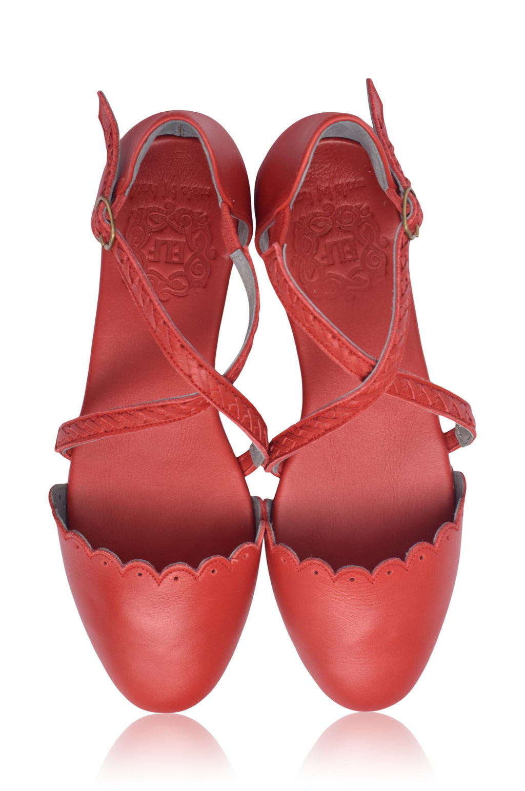 Montana Criss-Cross Leather Flats