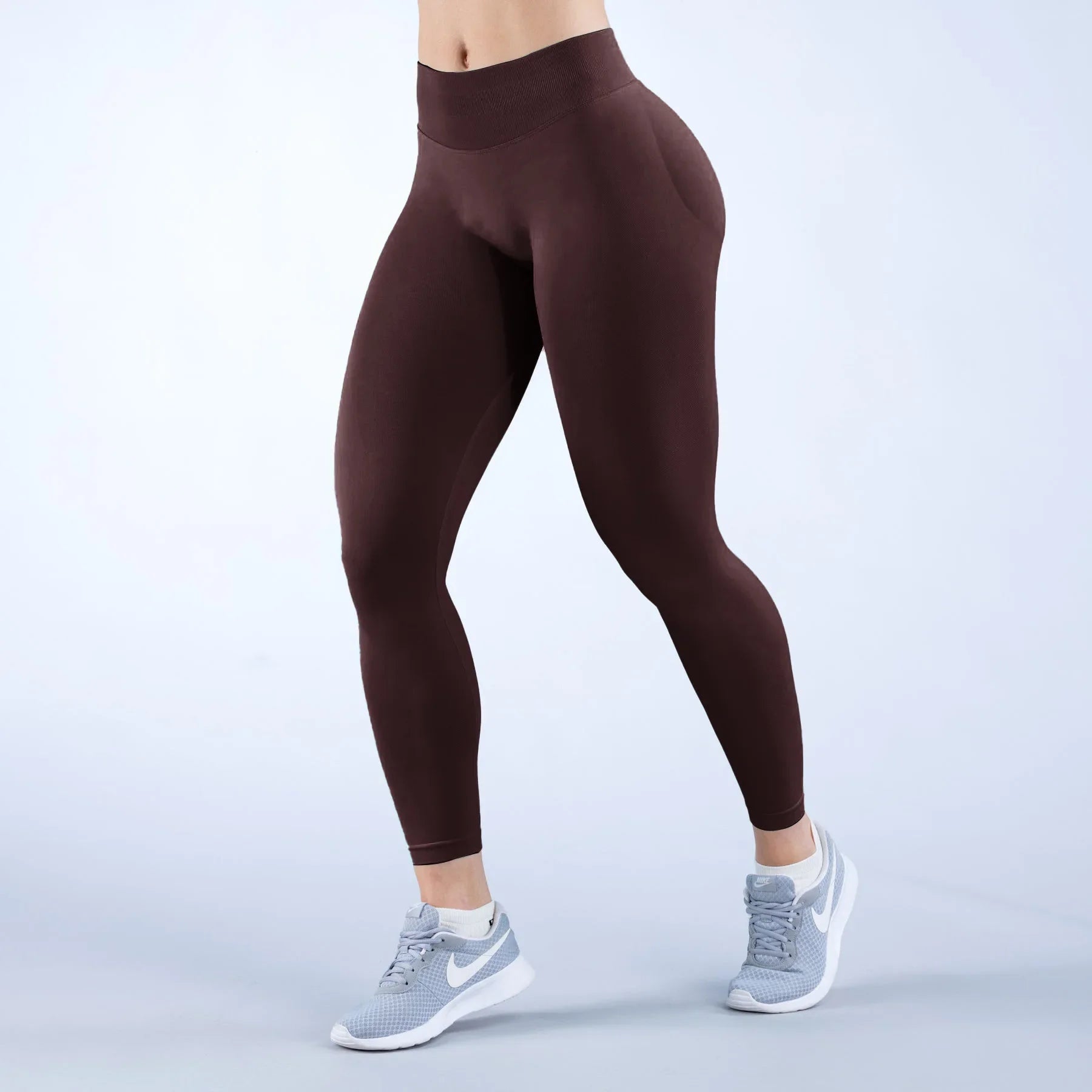 DF Impact matting pleated waist seamless sports fitness trousers