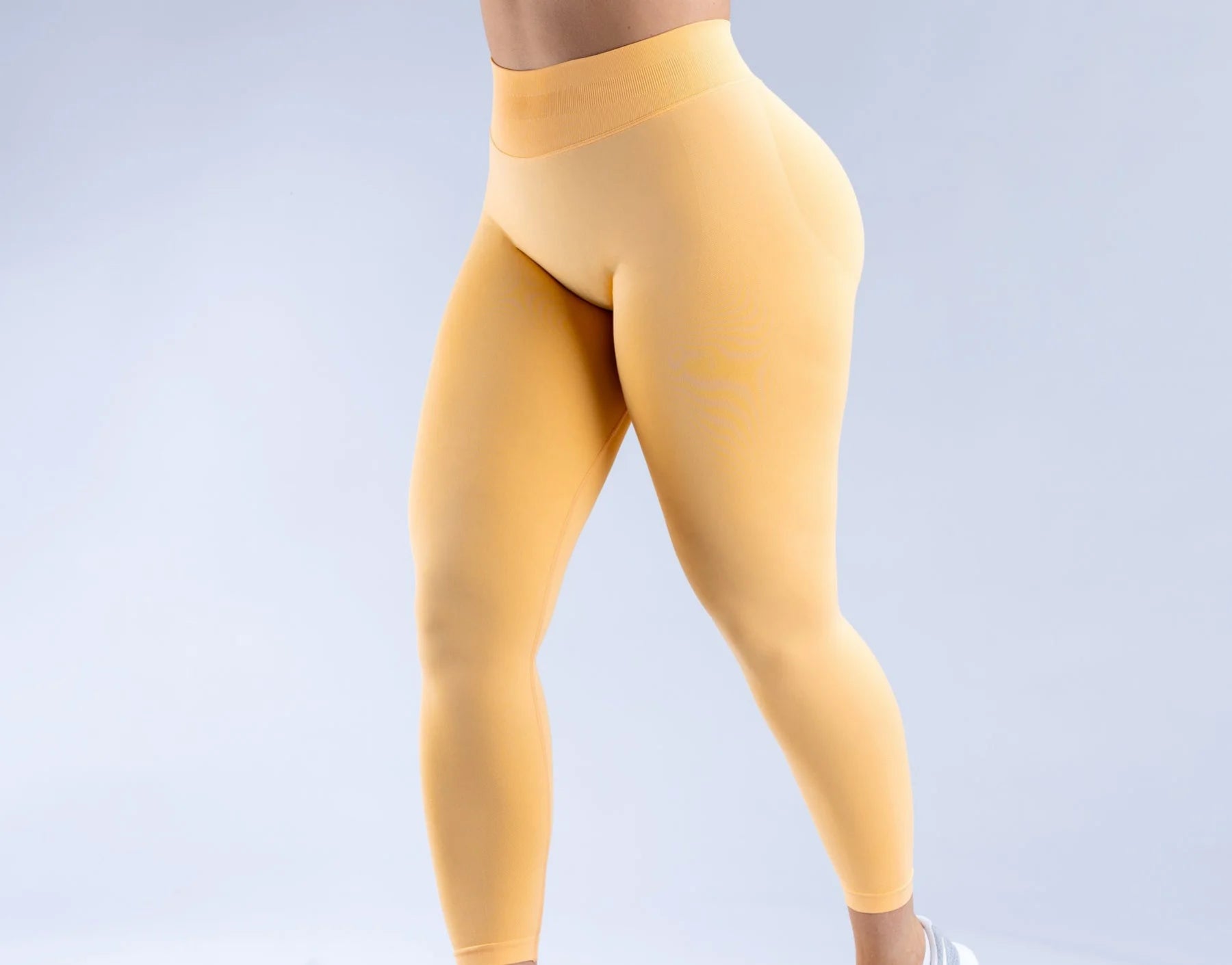 Logo Seamless Women's Solid Waist Yoga Pants Three-Section Waist Sexy Hip-Lifting Tight Sports Fitness Exercise Pants