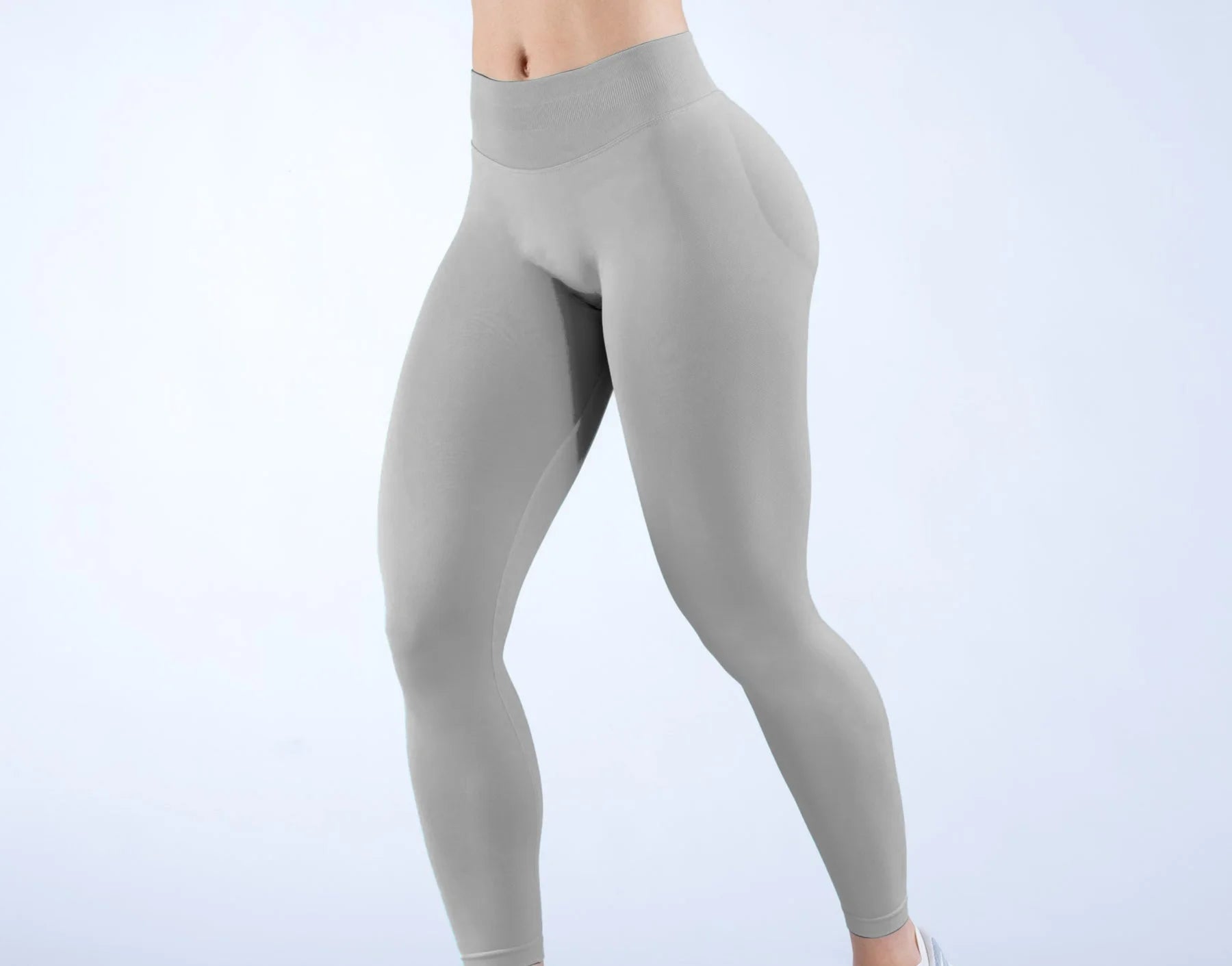 Logo Seamless Women's Solid Waist Yoga Pants Three-Section Waist Sexy Hip-Lifting Tight Sports Fitness Exercise Pants