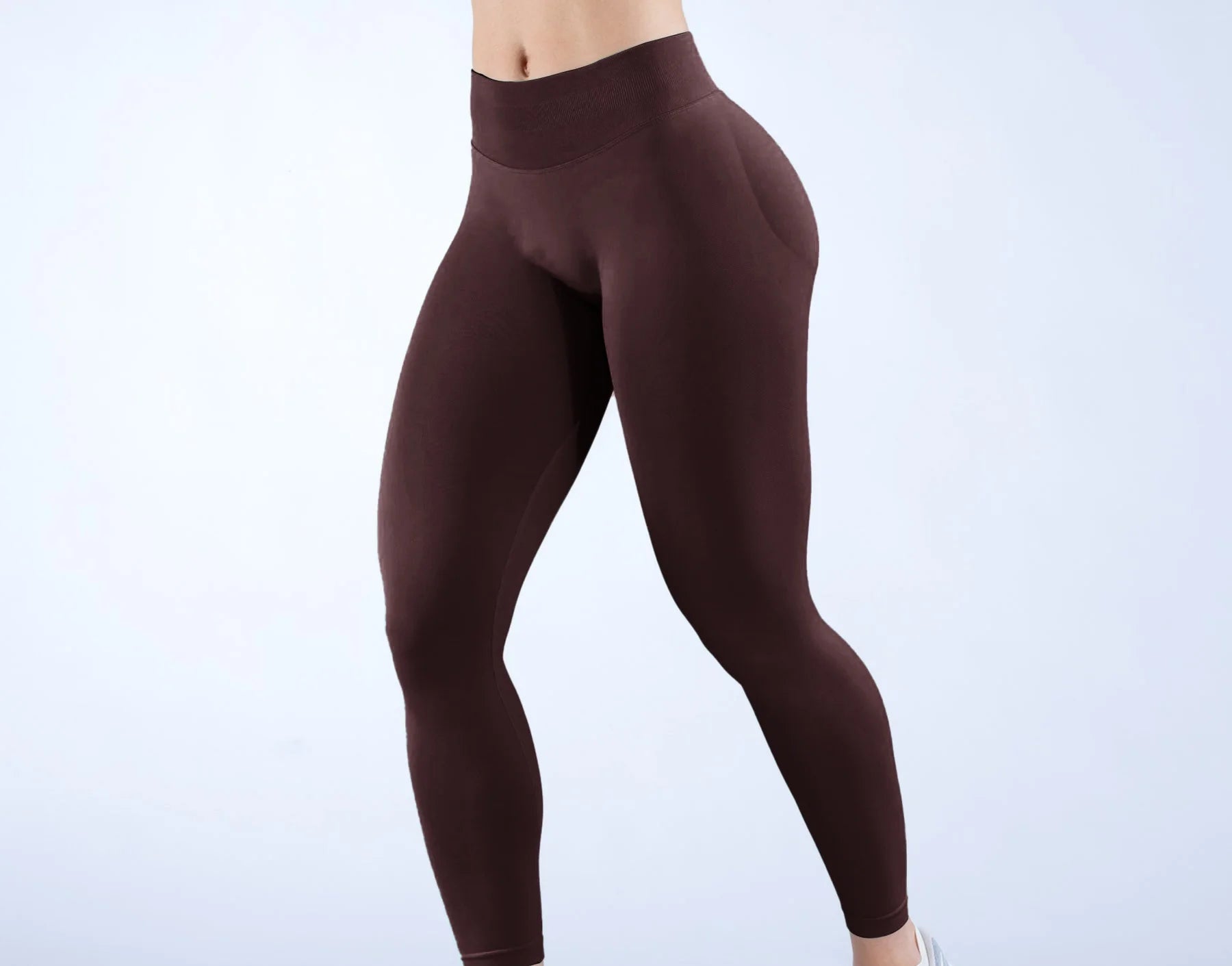 Logo Seamless Women's Solid Waist Yoga Pants Three-Section Waist Sexy Hip-Lifting Tight Sports Fitness Exercise Pants